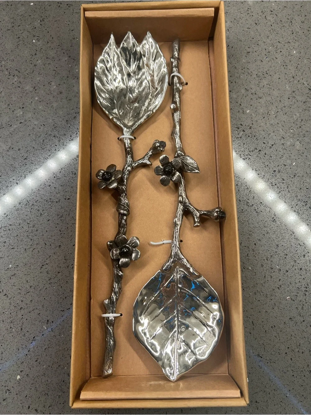 Bombay Company Amethyst Collection metal branch salad serving servers